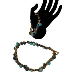 Liz Claiborne vintage glass and acrylic gold tone cha cha style set